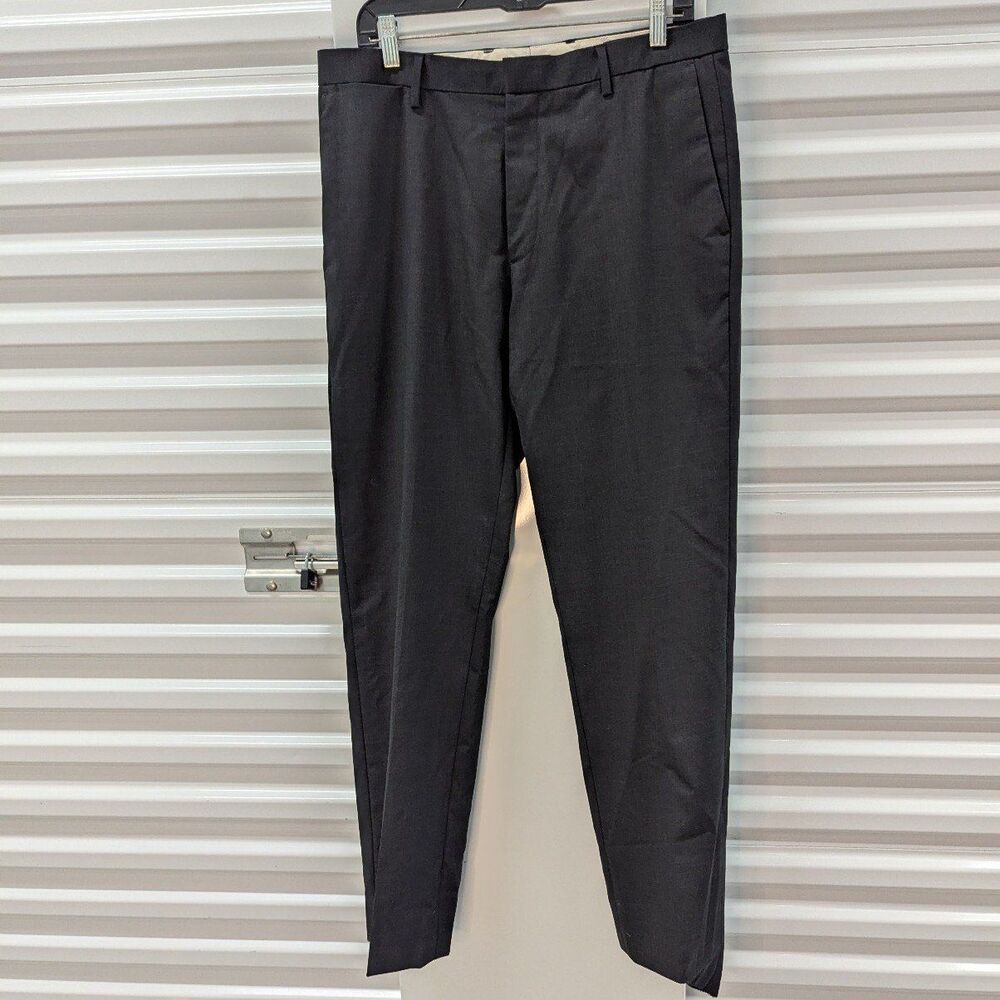 Banana Republic 34 x 34 Tailor Slim Fit Charcoal Gray Dress Pants Old Money